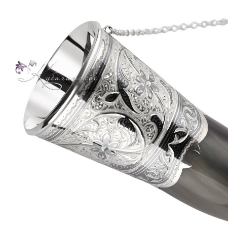 Рог яка из серебра