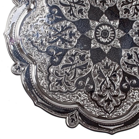 Поднос из серебра исполнение Люкс +