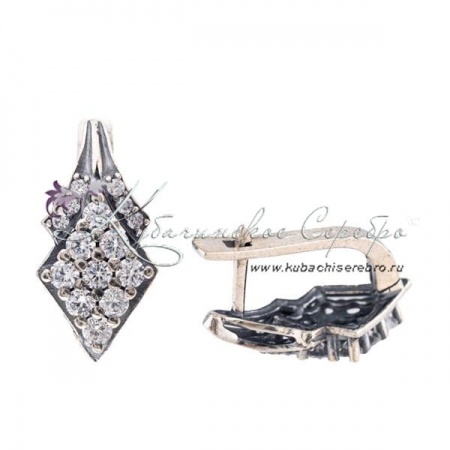 Серьги серебряные, коллекция VАмпир (Новинка)