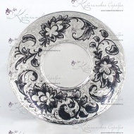 Блюдце мини из серебра 925 пробы 6498/1