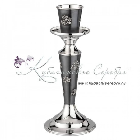 Подсвечник с оксидированием Роза 