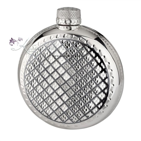 Фляга с чернением и алмазной огранкой на 130 мл (Новинка)