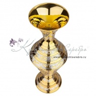 Ваза  с позолотой  и горячей эмалью , арт №4063