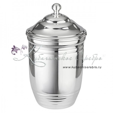 Стакан с крышкой из серебра 999 пробы на 440 мл 