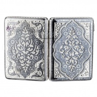 Портсигар серебряный с чернью (Новинка) 6708