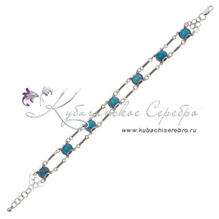 Браслет с голубой бирюзой