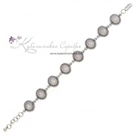 Браслет серебряный, лунный камень (Новинка) 3389 