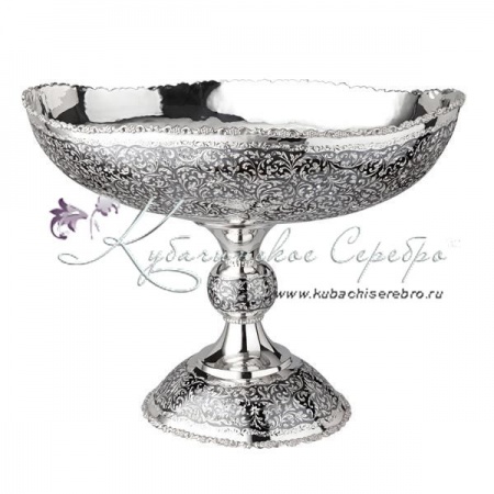 Большая ваза (фруктовница) с чернением 925 пробы 