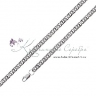 Серебряный браслет-цепочка, длина 21-23 см, ширина 6 мм 9902/3
