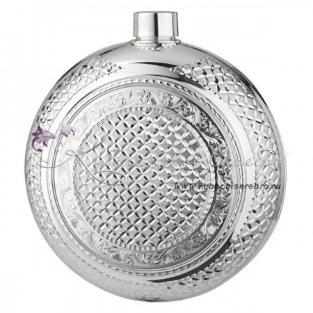 Фляга с алмазной огранкой 925 пробы на 600 мл