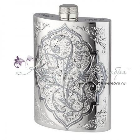 Фляга с чернью на 160 мл , арт №3152  Фляга с чернью на 160 мл