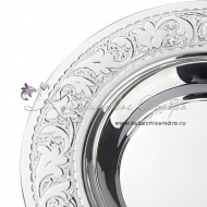 Тарелка для блюд с соусами из серебра 999 пробы , арт №2536