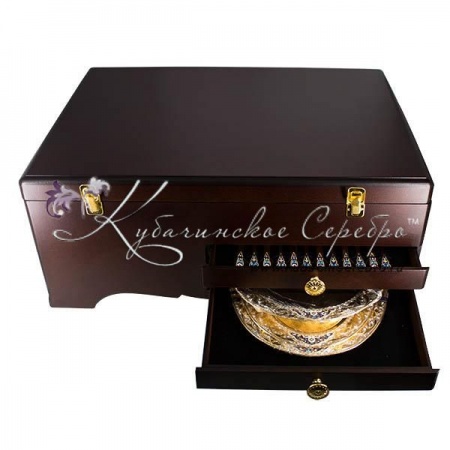 Сервиз обеденный на 6 персон с горячей эмалью, серия Версаль