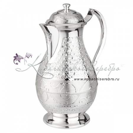 Серебряный кувшин «Чешуя» на 1400 мл, исполнение «Эконом». Лучшая цена!, арт №4553  Серебряный кувшин «Чешуя» на 1400 мл, исполнение «Эконом». Лучшая цена!