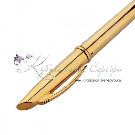 Ручка гладкая с позолотой