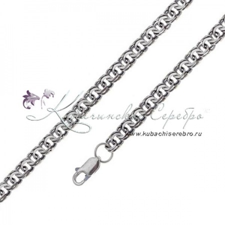 Серебряный браслет-цепочка, длина 19-20 см, ширина 6 мм