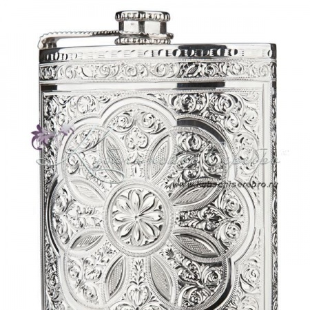 Фляга из серебра 925 пробы на 120 мл 