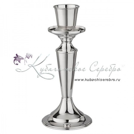 Подсвечник серебряный гладкий