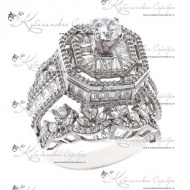 Кольцо серебряное "Королева"  4999