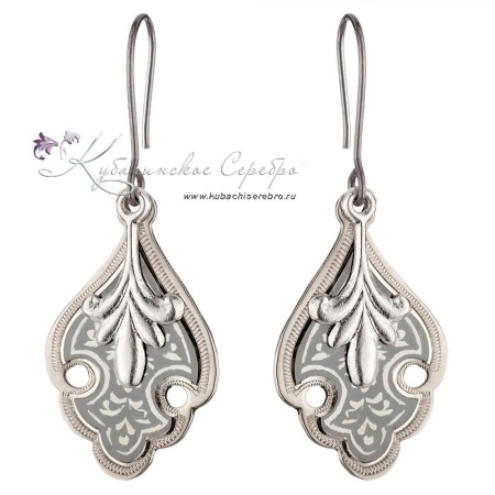 Серьги с чернением 