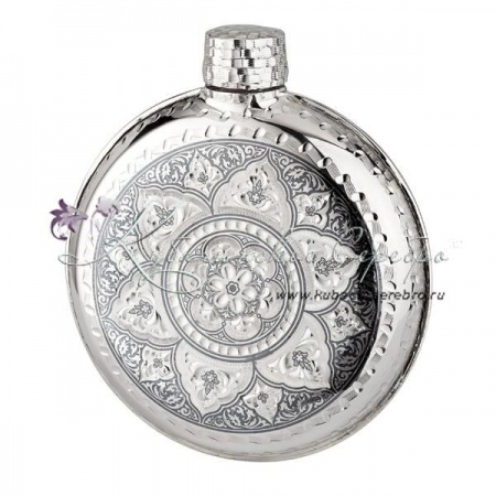 Фляга круглая с чернением на 140 мл (Новинка)