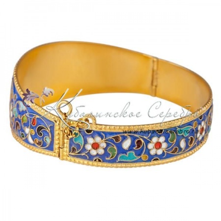 Серебряный браслет с позолотой Сафина