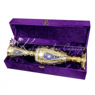 Ваза с позолотой и горячей эмалью , арт №2248