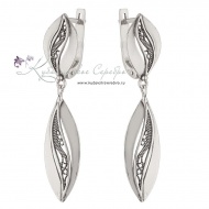 Серьги серебряные с филигранью 8303