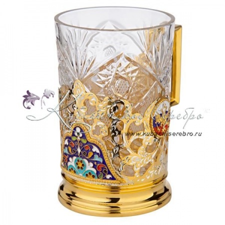 Подстаканник с эмалью серия Россия