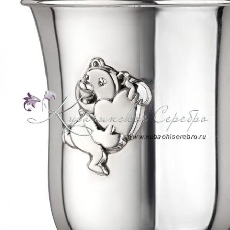 Стакан детский  Стакан детский Мишка с сердцем 999 пробы на 150 мл