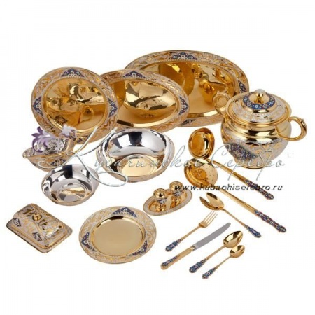 Сервиз обеденный на 6 персон с горячей эмалью, серия Версаль