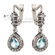 Серьги серебряные "Капелька" 6814/1