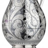 Серебряный кувшин с чернением на 1400 мл, исполнение «Эконом». Лучшая цена!, арт №8471/1