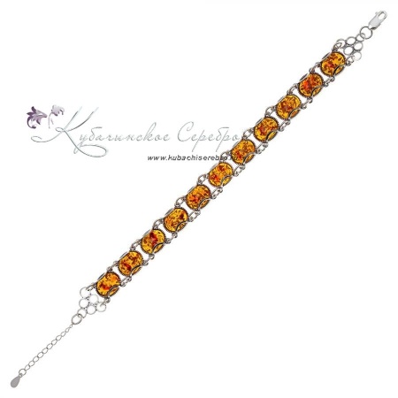Браслет с янтарем 