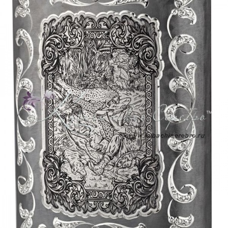 Фляга с оксидированием  Фляга с оксидированием Охота на гепарда на 220 мл