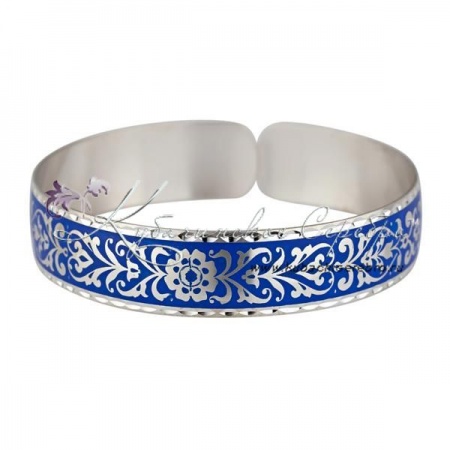 Браслет с холодной синей эмалью (Новинка)