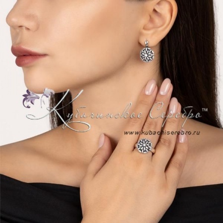 Комплект с цирконами, коллекция VАмпир (Новинка) 