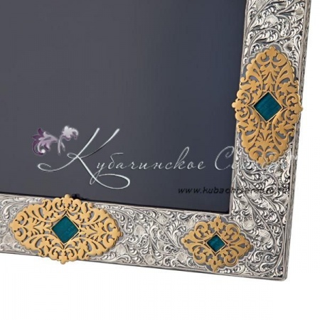 Рамка для фотографий с позолотой и холодной эмалью