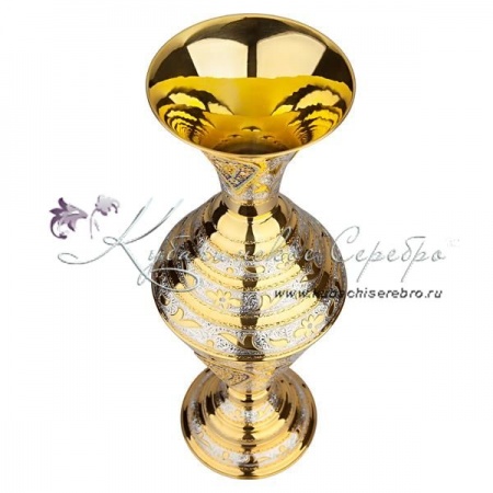 Ваза  с позолотой  и горячей эмалью , арт №4063 Ваза  с позолотой  и горячей эмалью