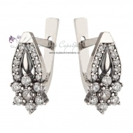 Серьги из серебра "Цветок" 6818/1