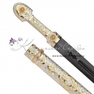 Кинжал серебряный с позолотой, 49 см , арт №5030