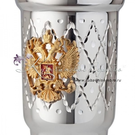 Стопка с алмазной огранкой  Россия 999 пробы на 65 мл 