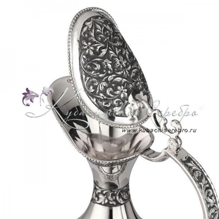 Кувшин из серебра с откидной крышкой, музейная работа! 