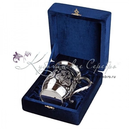 Кружка из серебра в исполнении  Кружка из серебра в исполнении Люкс + на 700 мл.