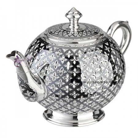 Чайник серебряный Лепестки на 440 мл