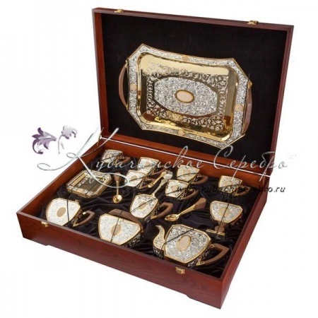 Чайный сервиз на 6 персон в авторском исполнении! , арт №8419 Чайный сервиз на 6 персон в авторском исполнении!