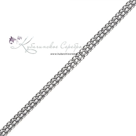 Цепь серебряная Кобра, ширина 7 мм