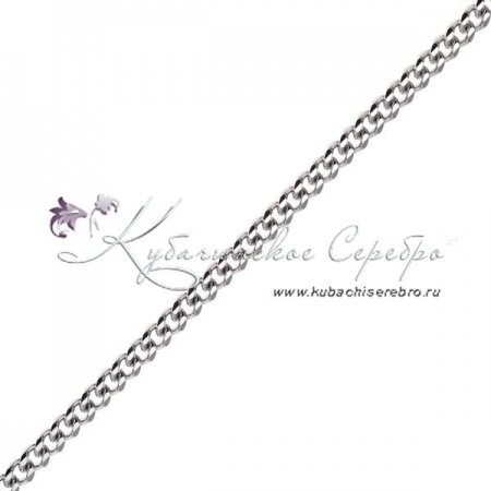 Цепь из серебра Гурмета граненая, ширина 4 мм 
