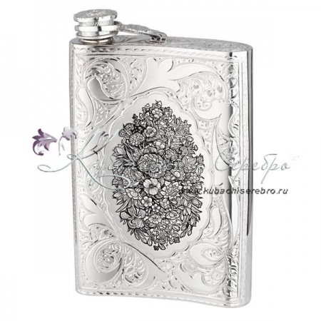 Фляга с филигранью и рисунком Кабашон на 300 мл 