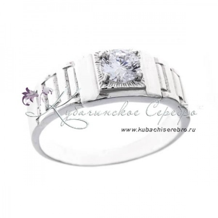 Мужское кольцо с горным хрусталем